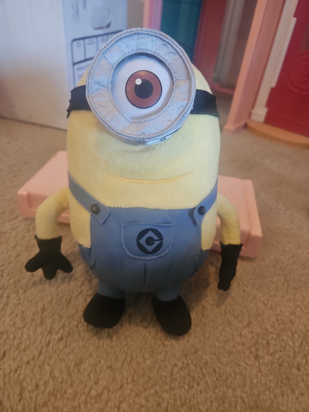 Universal Yellow and Blue One-Eyed Plush Character